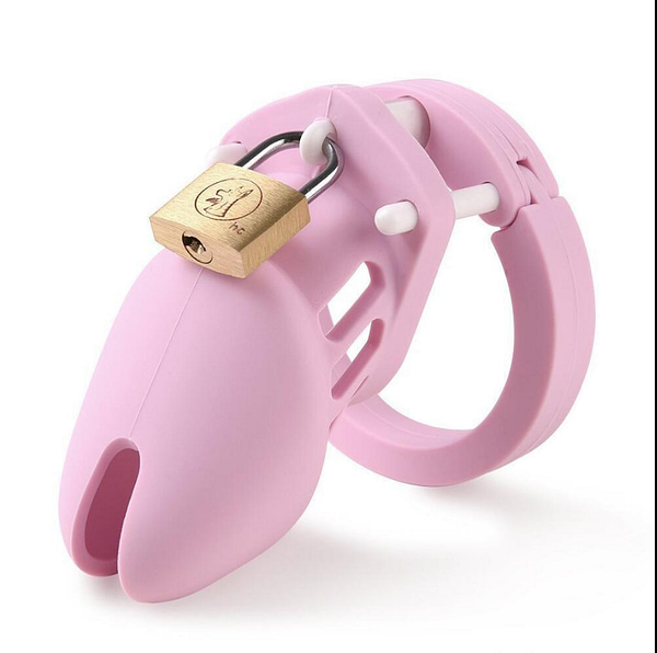 pink-silicone-chastity-device